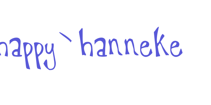 happy`hanneke Font Download